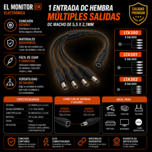 CABLE SPLITTER LTA 302 1 ENTRADA DC 8 SALIDAS DC