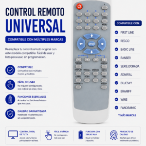 CONTROL REMOTO 157 Panoramic Branif Zuk