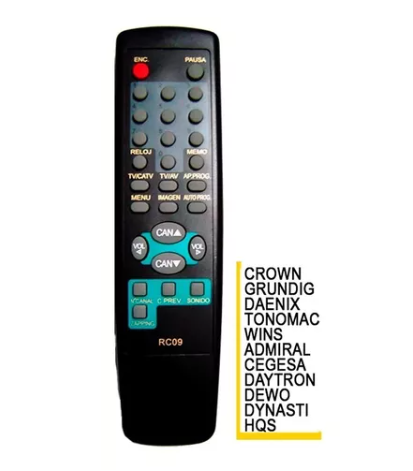 CONTROL REMOTO TV RC09 28