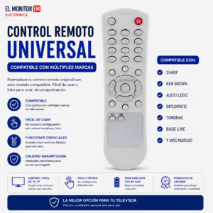 CONTROL REMOTO KENBROWN TV KB3515