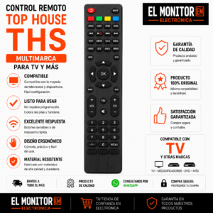 CONTROL REMOTO TV TOP HOUSE 738 -  X49 544