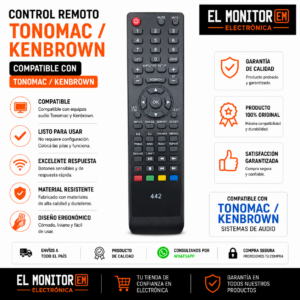 Control Remoto 442 Para Ken Brown Tonomac Admiral Serie Dora
