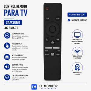Control Remoto para TV Samsung Compatible Reemplazo Universal Smart TV