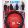 Cable Hdmi 3 En 1 Con Adaptadores A Mini Hdmi Y Micro Hdmi