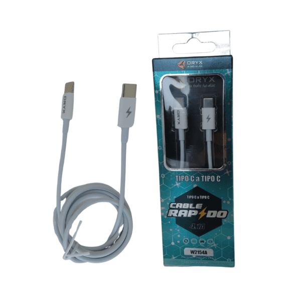 CABLE USB TIPO C A TIPO C GOMA ORYX
