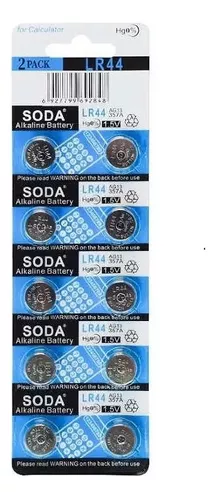 Pila LR44 ag13,357a Soda Botón 1.5v Alcalinas x uninad