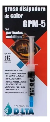 Pasta Termica Con Metales No + Calor Gpm 5 Delta