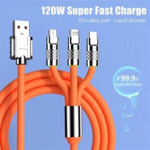 CABLE USB 3 EN 1 6A ZINC ALLOY