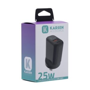 CABEZAL KARSEN USB Y TIPO C 25W