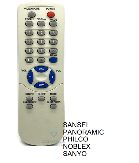 CONTROL REMOTO TV NOBLEX REM033 442