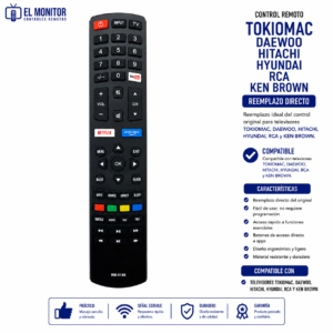 control smart tv Led Hitachi Tcl Rca