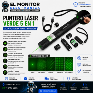 LASER Y/L GREEN PUNTERO LASER - RECARGABLE