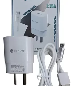 CARGADOR KOSMO 2.A TIPO C + CABLE USB A C