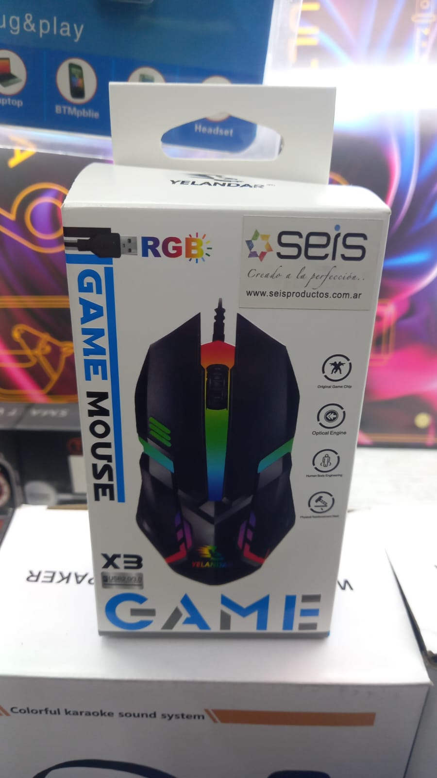 MOUSE GAMER RGB SEIS USB 2.0/3.0