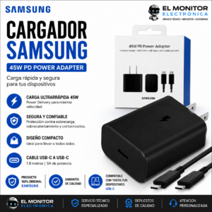 CABEZAL CARGADOR CON CABLE SAMSUNG 45W PDC SM-27