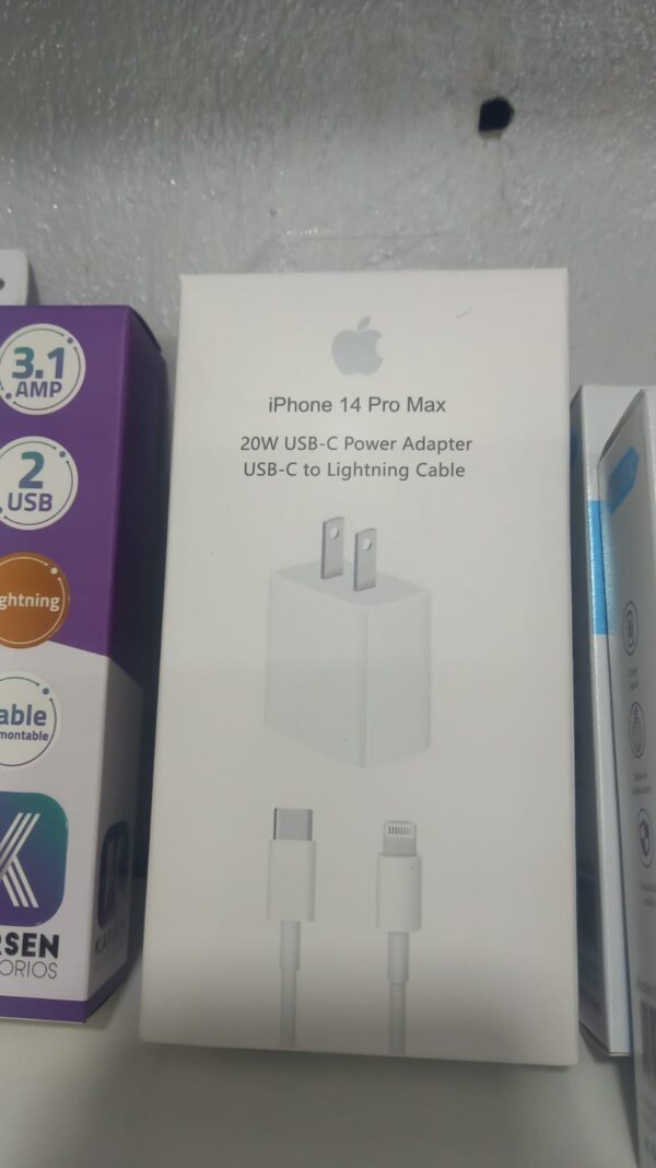 CABEZAL APPLE + CABLE USB LIGHTNING A USB B 20W