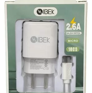CARGADOR IBEK 2.6A TIPO V8 IB-2605