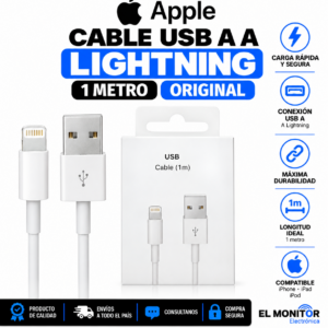 CABLE USB IPHONE LIGHTNING A USB NORMAL