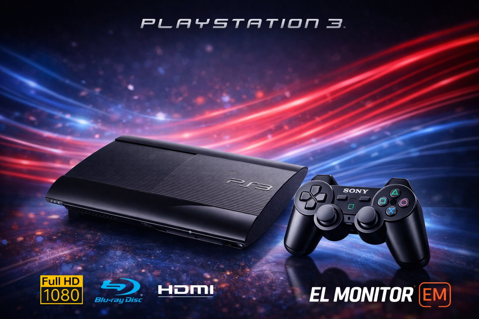 CONSOLA PS3 + CABLES + MANDO CON SISTEMA HEN