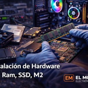 Instalación de Hardware HD, Ram, SSD, M2