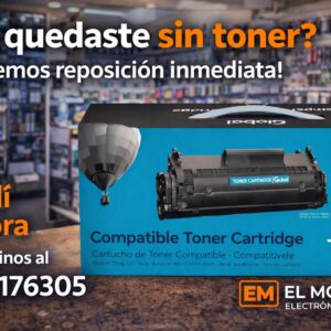 TONNER GLOBAL MODELO TN1060 COMPATIBLE CON VARIAS IMPRESORAS NEGRO Y BLANCO