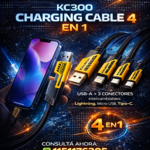 CABLE DE CARGA KC300 CHARGING CABLE 4 EN 1