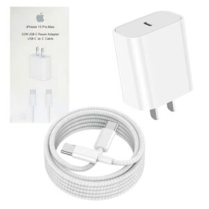 CARGADOR CON CABLE IPHONE TIPO C 35W BLANCO 15PRO MAX
