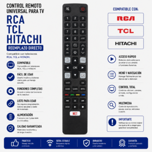 CONTROL REMOTO RCA TCL HITACHI X52