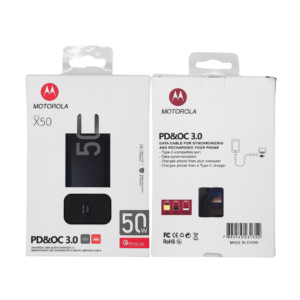 CABEZAL MOTOROLA TURBO POWER 50W DUO TIPO C CAJA BLANCA