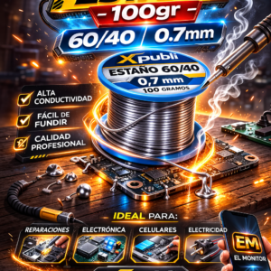 ESTAÑO ROLLO 100GR 0.7MM EXIMETAL