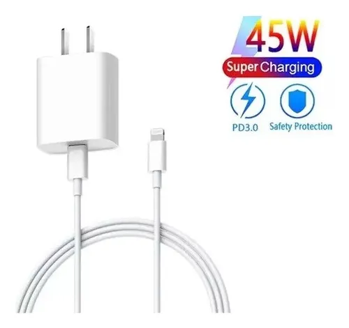 CARGADOR CABEZAL IPHONE TIPO C 45W POWER ADAPTER