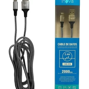 CABLE USB prime INOVA MALLA 2MT IPHONE LIGHTNING