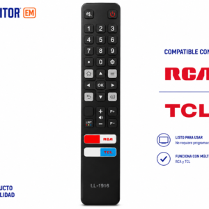 Control Remoto TV Compatible RCA TCL Hitachi Admiral Reemplazo Universal