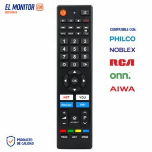 Control Remoto TV Compatible Philco Noblex RCA ONN Aiwa