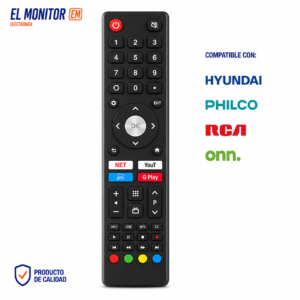 Control Remoto TV Compatible RCA Hyundai Philco THS ONN