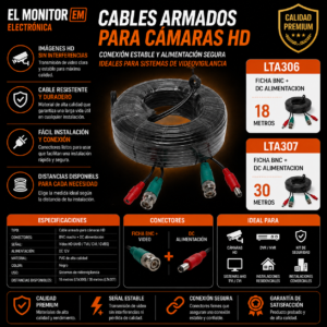 CABLE PARA CAMARA HD LTA 306 BNC+DC 18m