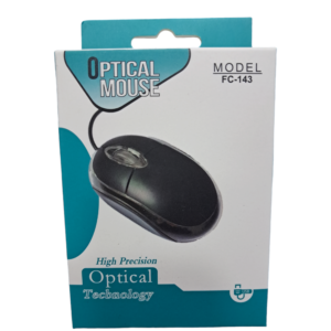 Mouse USB Óptico FC-143 con Cable Plug and Play para PC y Notebook