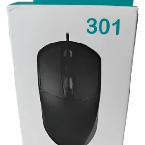 Mouse USB 301 Óptico con Cable Plug and Play para PC y Notebook
