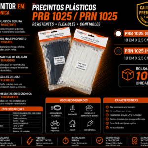 Precinto de nylon negro 10cmx2.5mm (bolsa x100)