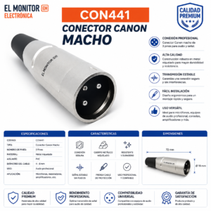 Conector Canon macho