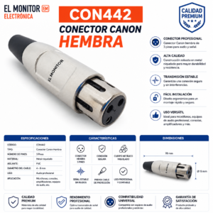 Conector Canon hembra