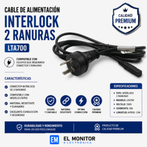 CABLE POWER INTERLOCK 8/INFINITO CALIDAD PREMIUM 1.5M