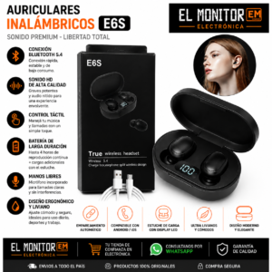 AURICULAR A6S TWS NEGRO