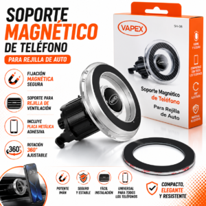 SOPORTE AUTO UNIVERSAL MAGNETICO CALIDAD PREMIUM VAPEX