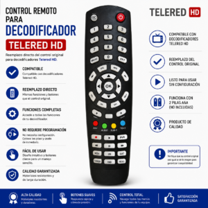 CONTROL REMOTO DECODIFICADOR TELERED