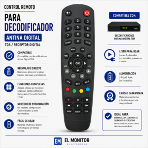 CONTROL REMOTO ANTINA DECO