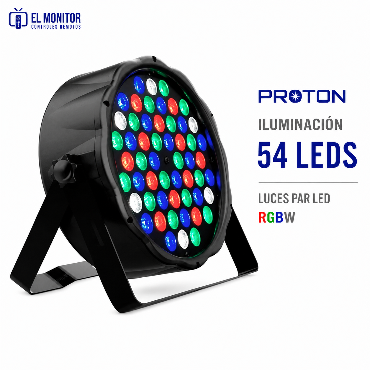 Proton RGB 54 LEDs Efecto Luz Rítmica Multicolor para Fiestas