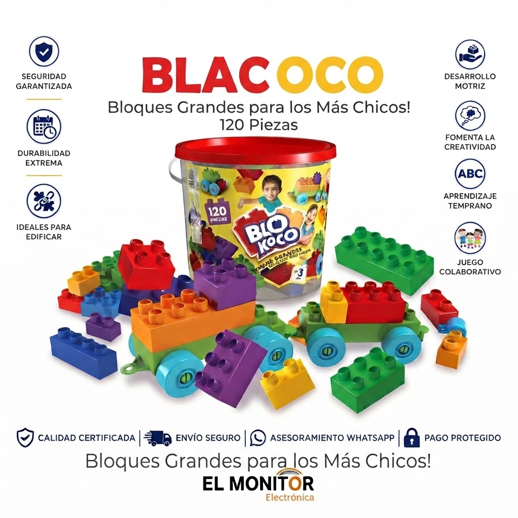 BALDE DE BLOQUES GRANDE 120 PIEZAS