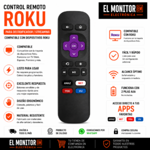 CONTROL REMOTO DECODIFICADOR ROKU TV BOX