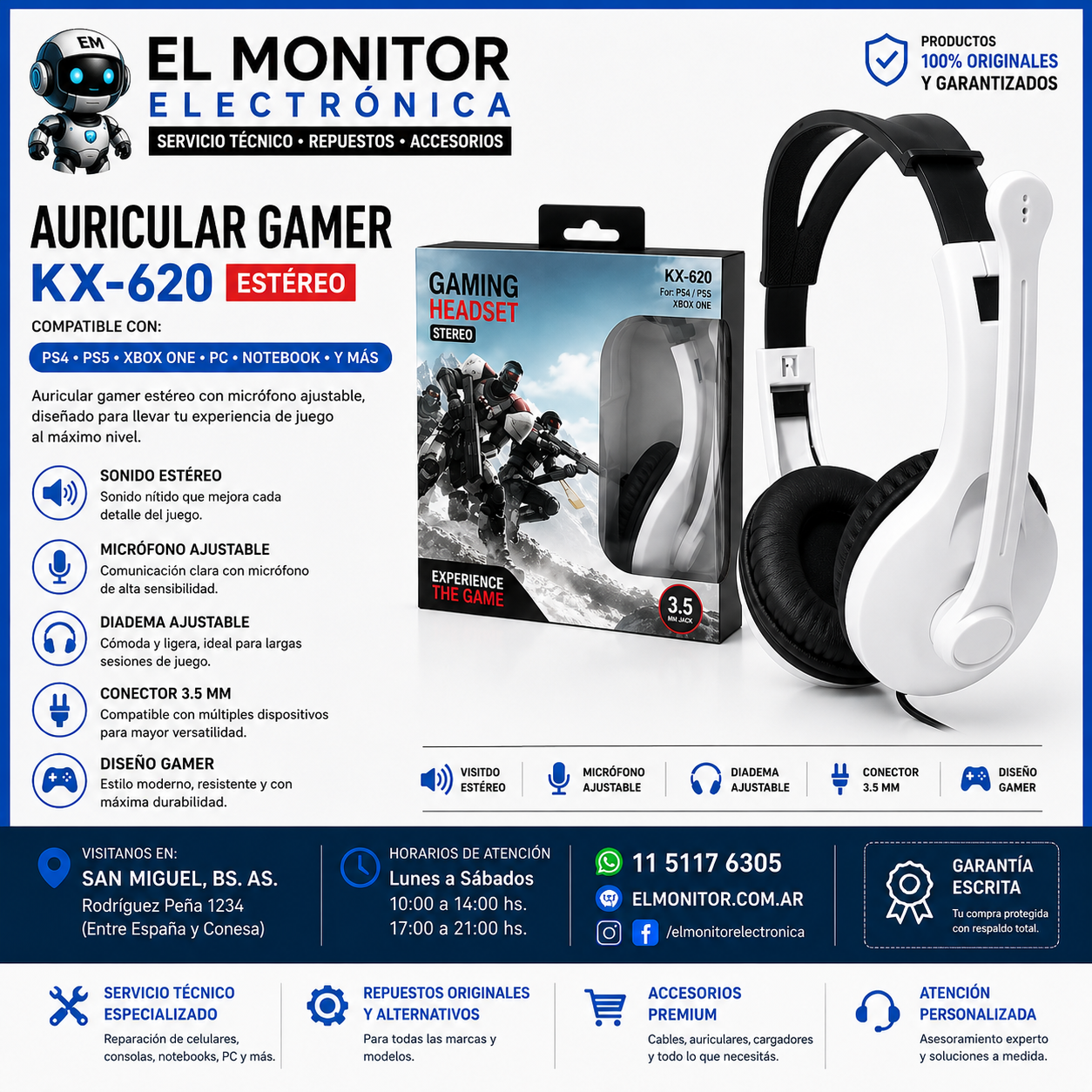 AURICULAR GAMER D8 GAMING HEADSET IG-D8